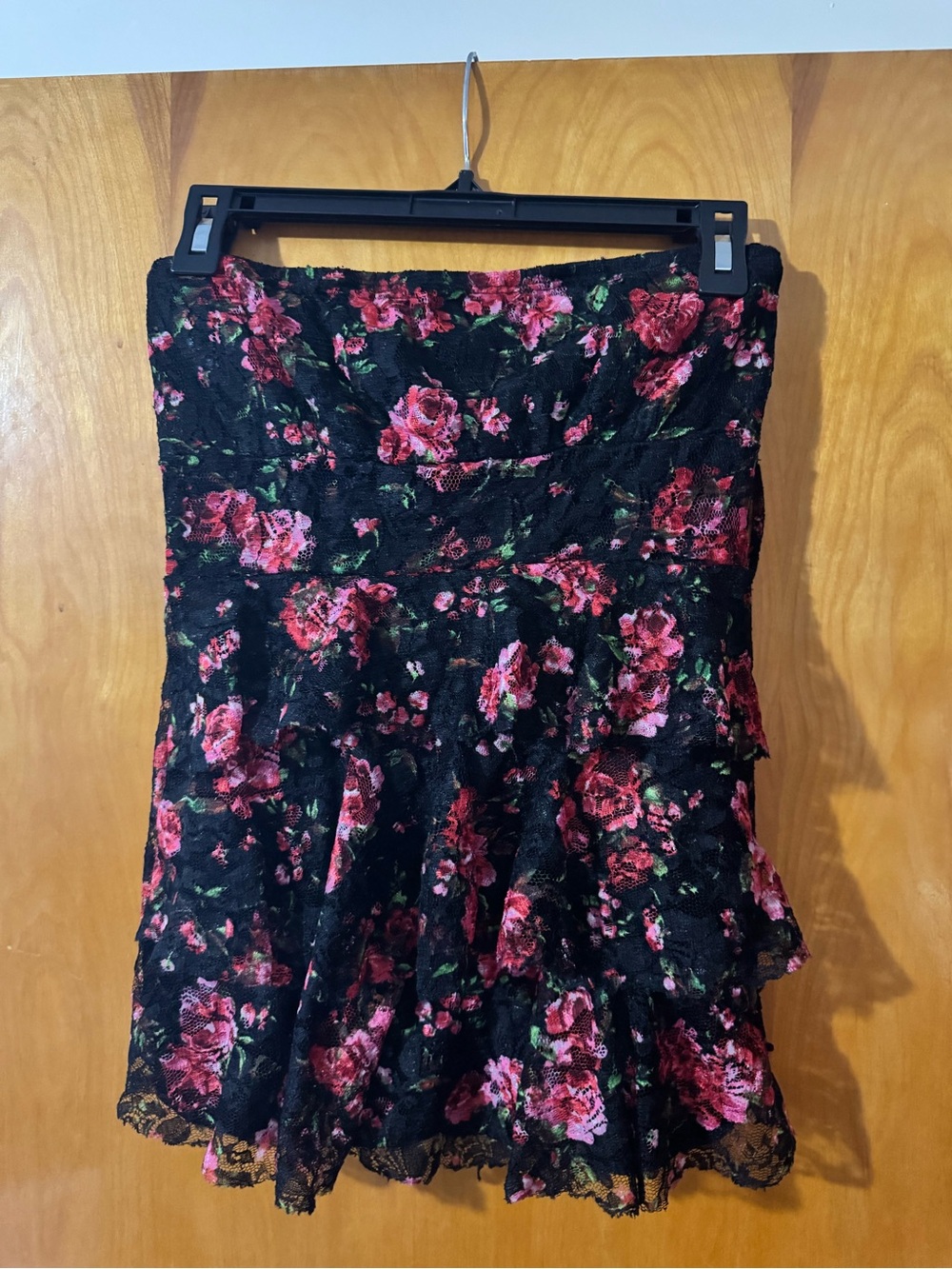 Black Floral Lace Tube Top - Women